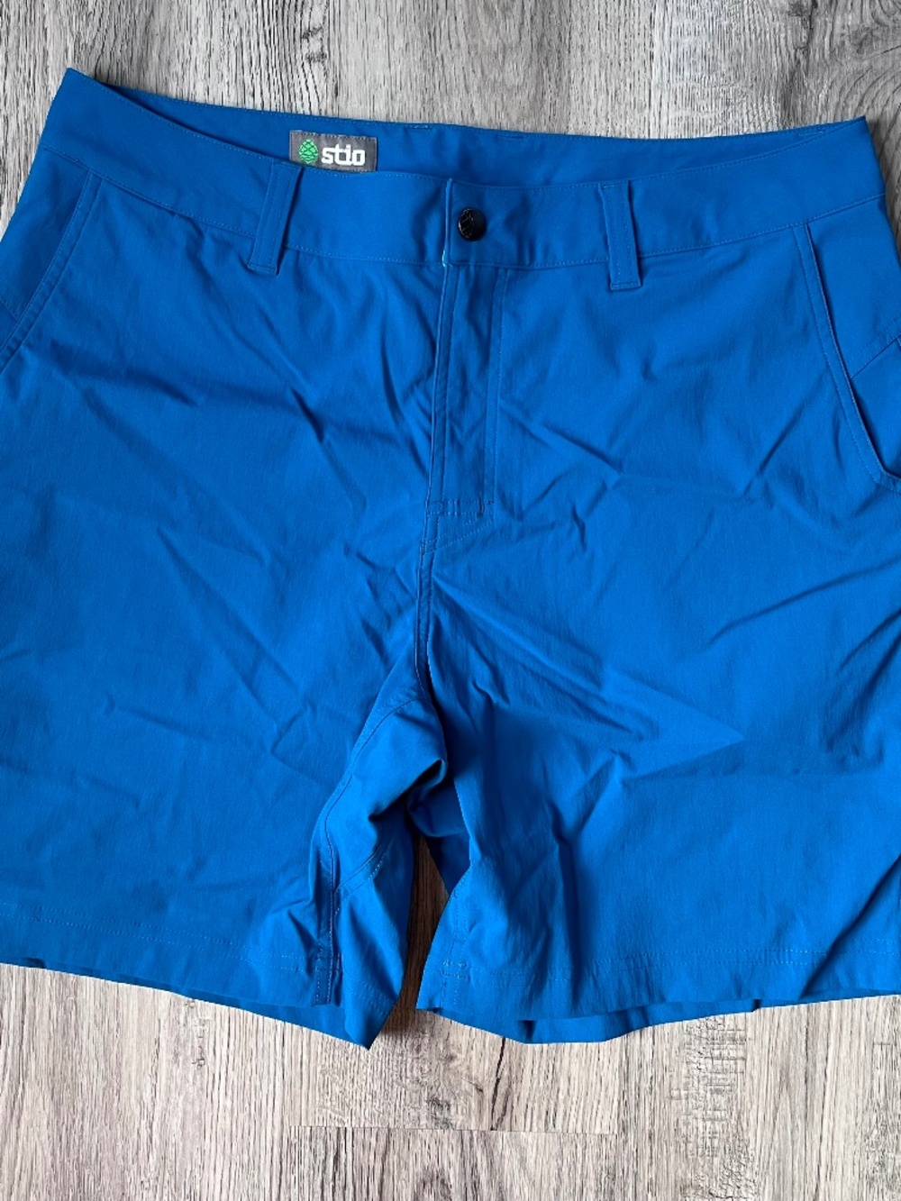 Stio Shorts Mens 36 8" inseam Coburn Hybrid Nylon Hiking Casual Outdoor blue